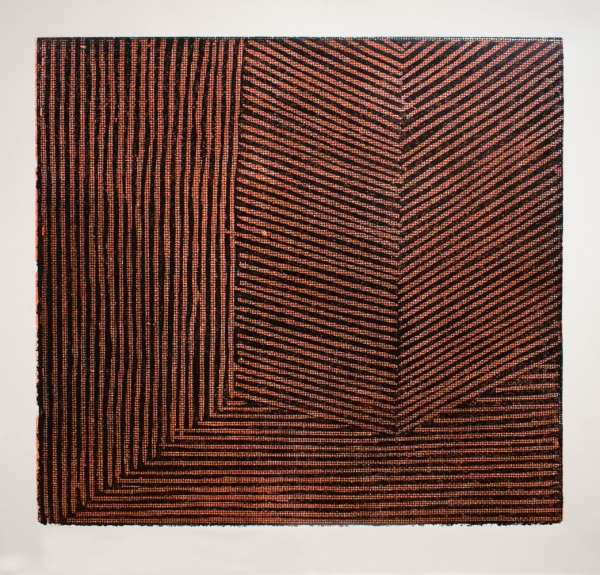 Naivist Raster Space (Red)36 x 38woodblock2016